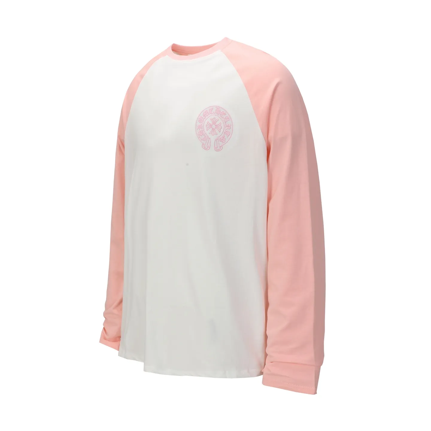 P170 Cross-border quantity model, please do not place an order if you are pursuing quality -Chrome Hearts/Chrome Hearts Xiaohongshu popular Sanskrit horseshoe stitching embroidered long-sleeved T-shirt -High weight, high density and high quality, soft, delicate and skin-friendly wool, soft and silky to the touch, excellent warmth and skin-friendly properties -Customized weaving and dyeing, no color difference, no matter the fabric or workmanship details, beat the ordinary version on the market -Colour: black with white, black with pink -Size: S M L XL